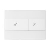 Franse barokrococo stijl floraal Uitnodigingen Wikkel (Achterkant Voorbeeld)