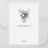 Franse Baroque Rococo - 17e eeuw grens huwelijk Folie Uitnodiging (Achterkant)