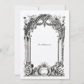 -Franse Baroque Rococo Bedankkaart (Achterkant)