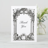 -Franse Baroque Rococo Bedankkaart (Staand voorkant)