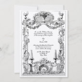  Franse Baroque Rococo Floral Border Kaart (Voorkant)