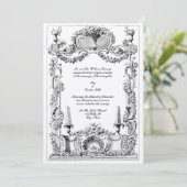  Franse Baroque Rococo Floral Border Kaart (Staand voorkant)