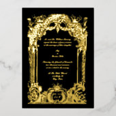  Franse Baroque Rococo Wedding Folie Uitnodiging (Voorkant)