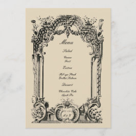  Franse Baroque Rococo Wedding Menu