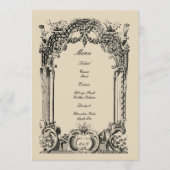  Franse Baroque Rococo Wedding Menu (Voorkant)