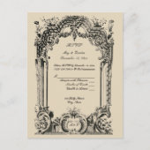  Franse Baroque Rococo Wedding RSVP Briefkaart (Voorkant)
