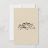  Franse Baroque Rococo Wedding RSVP Kaartje (Achterkant)