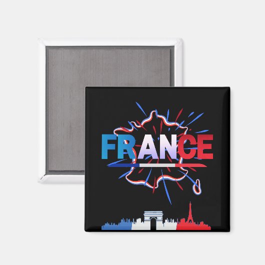 Franse bastille day magneet (Voorkant / Achterkant)