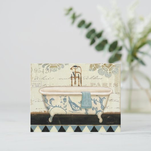 -Franse Bathtub Briefkaart (Staand voorkant)
