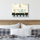 -Franse Bathtub Canvas Afdruk (Insitu (Slaapkamer))