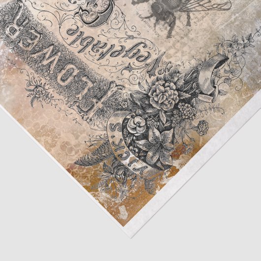 Franse Bee ephemera 18 lb decoupage Tissuepapier (Detail)