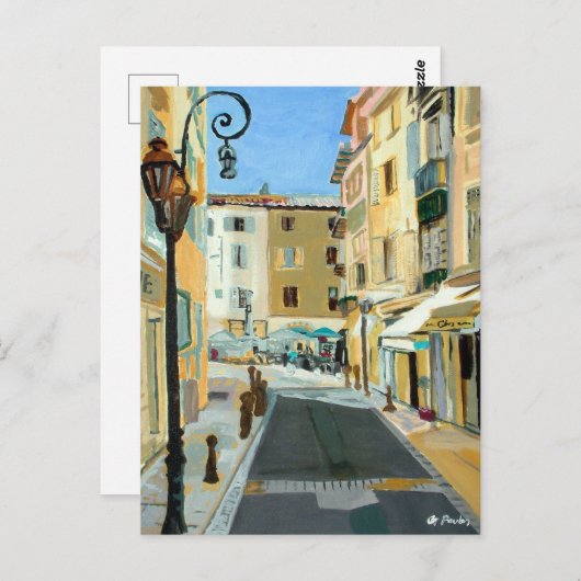 Franse beeldende kunst oude olieverf impressionist briefkaart (Voorkant / Achterkant)