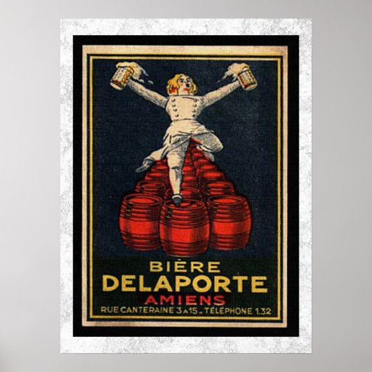  Franse beer Barrel Adverteren Poster (Voorkant)