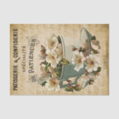 Franse beker van bloemen tissuepapier (Voorkant)