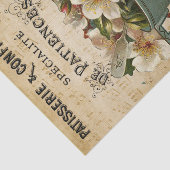 Franse beker van bloemen tissuepapier (Detail)