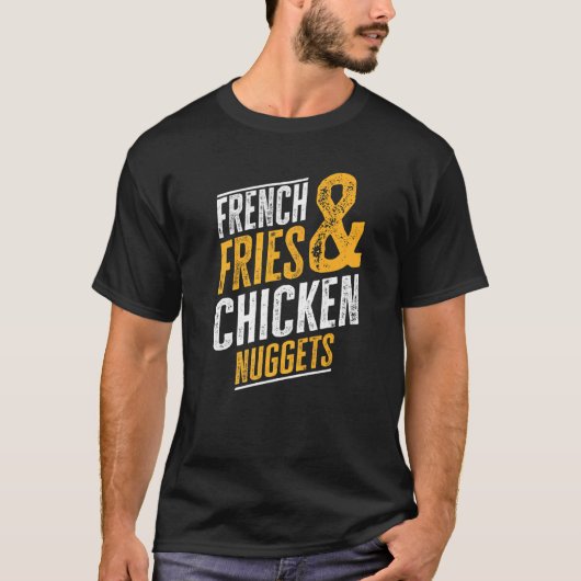 Franse bessen en kipnuggets t-shirt (Voorkant)