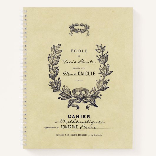  Franse bewerkbare Wiskunde klasse vermenigvuldigi Notitieboek (Voorkant)