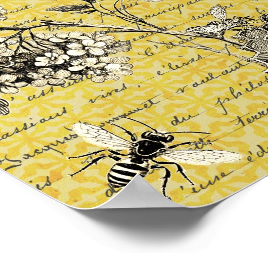  Franse bijen en bloemkool Poster (Hoek)