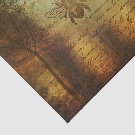  Franse bijen in de bossen Tissuepapier (Detail)