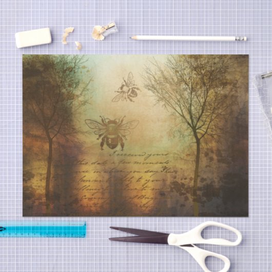 Franse bijen in de bossen Tissuepapier (Craft)