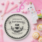 Franse bijenborst en kroonbont op beige Papieren Bordje (Feest)