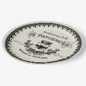 Franse bijenborst en kroonbont op beige Papieren Bordje (Gekanteld)