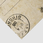 Franse bijenpostkaart tissuepapier (Detail)