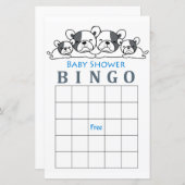 Franse bingo bingo baby shower Bulldog (Voorkant / Achterkant)