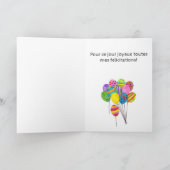 Franse Birthday bos ballonnen Kaart (Binnen)