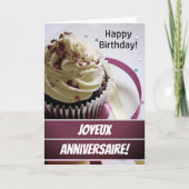 Franse Birthday Kaart / "Joyeux anniversaire" (Voorkant)