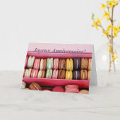 Franse Birthday Macaron-Joyeux Anniversaire! Kaart (Gele Bloem)