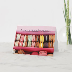 Franse Birthday Macaron-Joyeux Anniversaire! Kaart