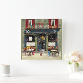 Franse bistro-acrylwand vierkante klok (Huis)