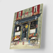 Franse bistro-acrylwand vierkante klok (Hoek)