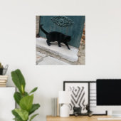 Franse Black Cat Nice France Print Posters (Thuiskantoor)