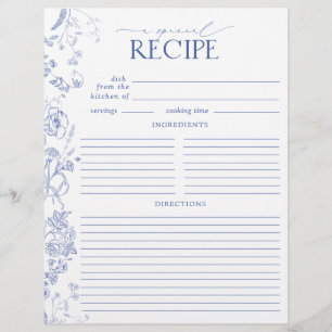 Franse Blauw & Wit Douche Recepten Binder Pagina
