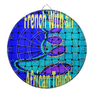 Franse Blauwe Afrikaanse Geweven Abstracte Paarse Dartbord