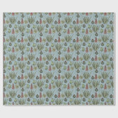 Franse Blauwe Aloe Vera Succulente Cactus Cadeaupapier (Vlak)