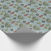 Franse Blauwe Aloe Vera Succulente Cactus Cadeaupapier (Hoek)