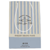 Franse Blauwe Bakkerij Business Logo Branded Medium Cadeauzakje (Voorkant)