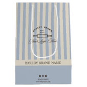 Franse Blauwe Bakkerij Business Logo Branded Medium Cadeauzakje (Achterkant)