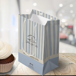  Franse Blauwe Bakkerij Business Logo Branded Medium Cadeauzakje