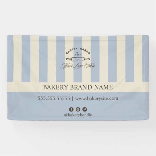  Franse Blauwe Bakkerij Logo Event Display Spandoek (Horizontaal)
