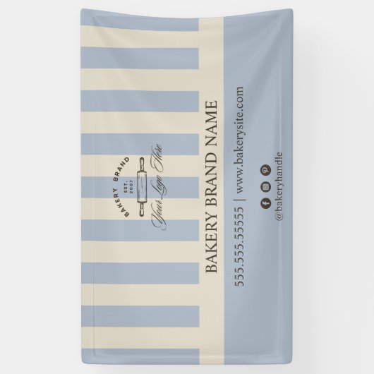  Franse Blauwe Bakkerij Logo Event Display Spandoek (Verticaal)