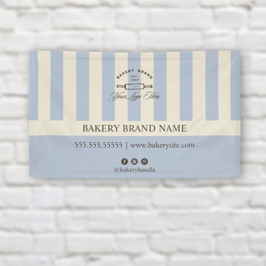  Franse Blauwe Bakkerij Logo Event Display Spandoek