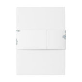 Franse Blauwe Bloemen Huwelijk Uitnodigingen Wikkel (Achterkant Voorbeeld)