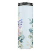 Franse blauwe bloementuin thermosbeker (Achterkant)