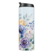 Franse blauwe bloementuin thermosbeker (Geroteerd rechts)