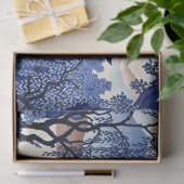 Franse Blauwe Chinoiserie Decoupage Print Tissuepapier (Geschenk)