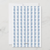 Franse Blauwe Chinoiserie Grandmillennial Foto Feestdagenkaart (Achterkant)